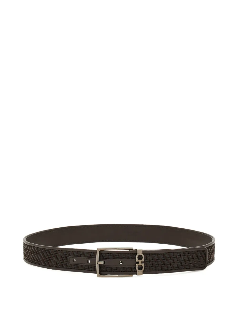 Ferragamo Riem met geweven textuur Bruin