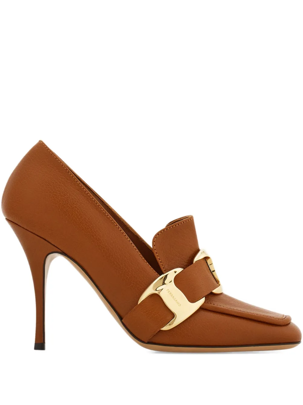 Ferragamo 95mm Maxi Vara pumps Brown
