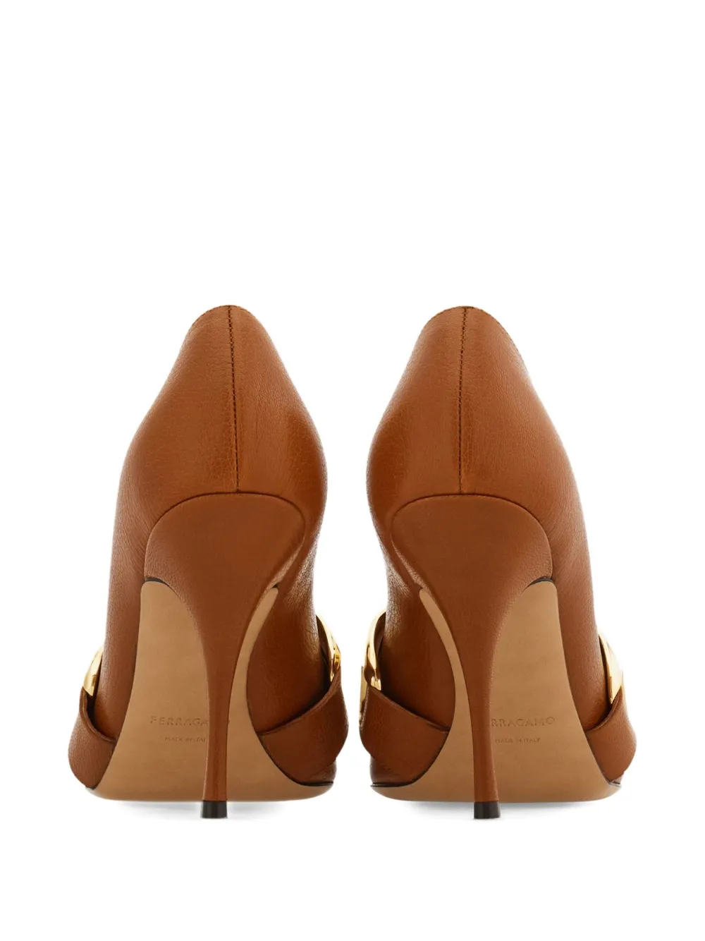 Ferragamo 95mm Maxi Vara pumps Brown