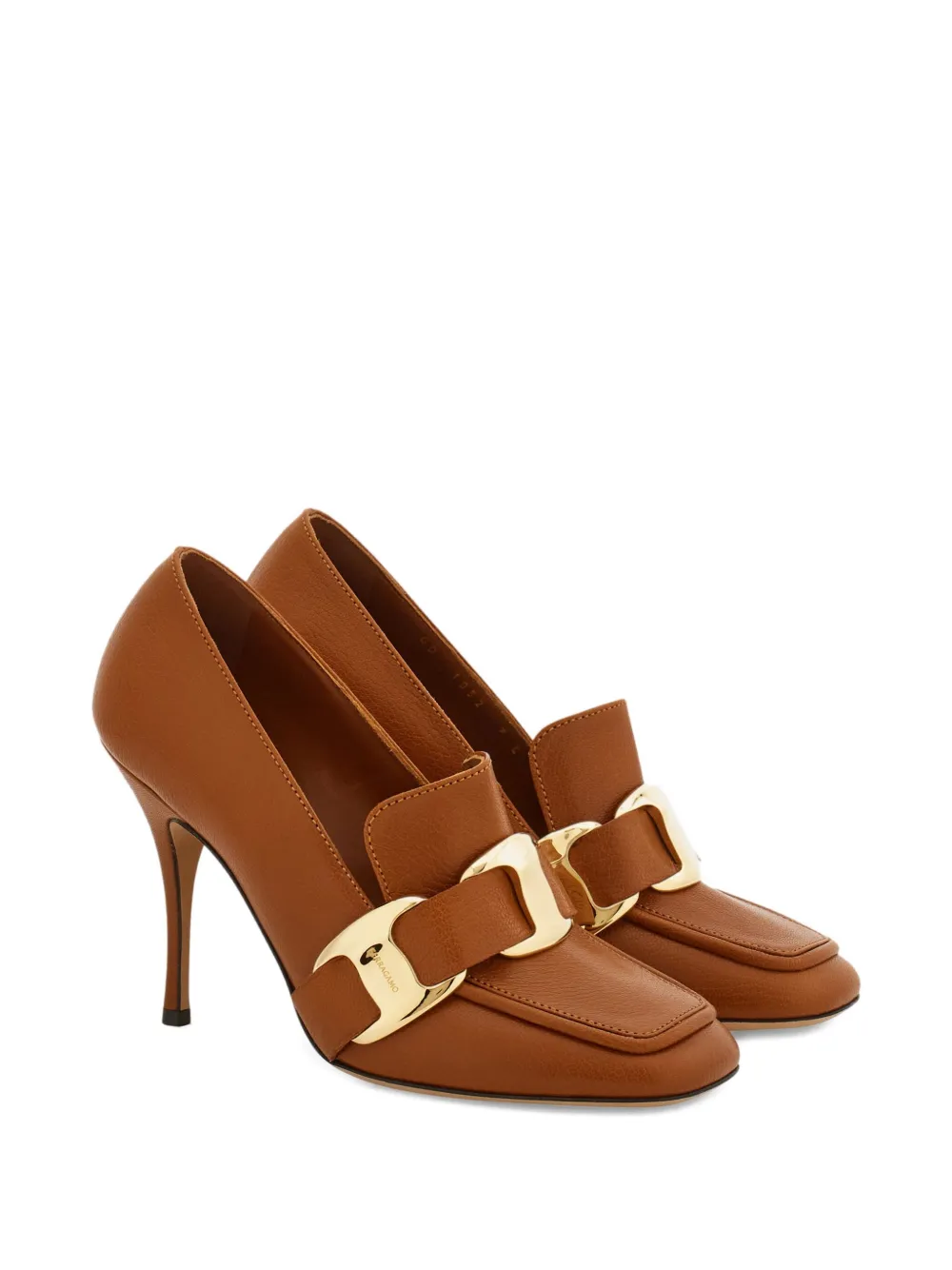 Ferragamo 95mm Maxi Vara pumps Brown