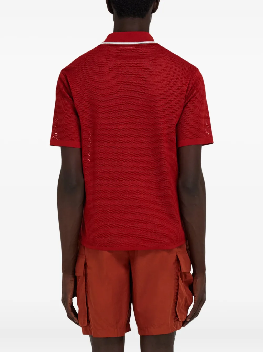 Ferragamo Poloshirt met geborduurd logo Rood