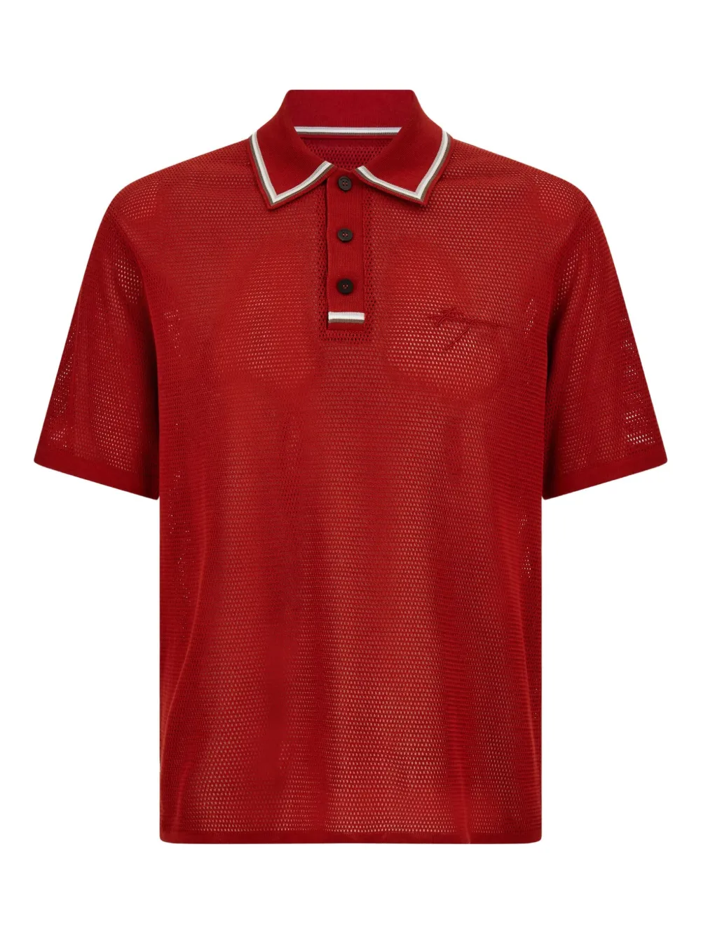 Ferragamo Poloshirt met geborduurd logo Rood