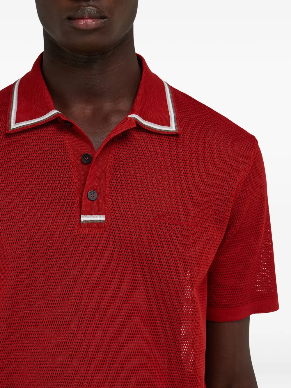 Ferragamo Poloshirt met geborduurd logo Rood