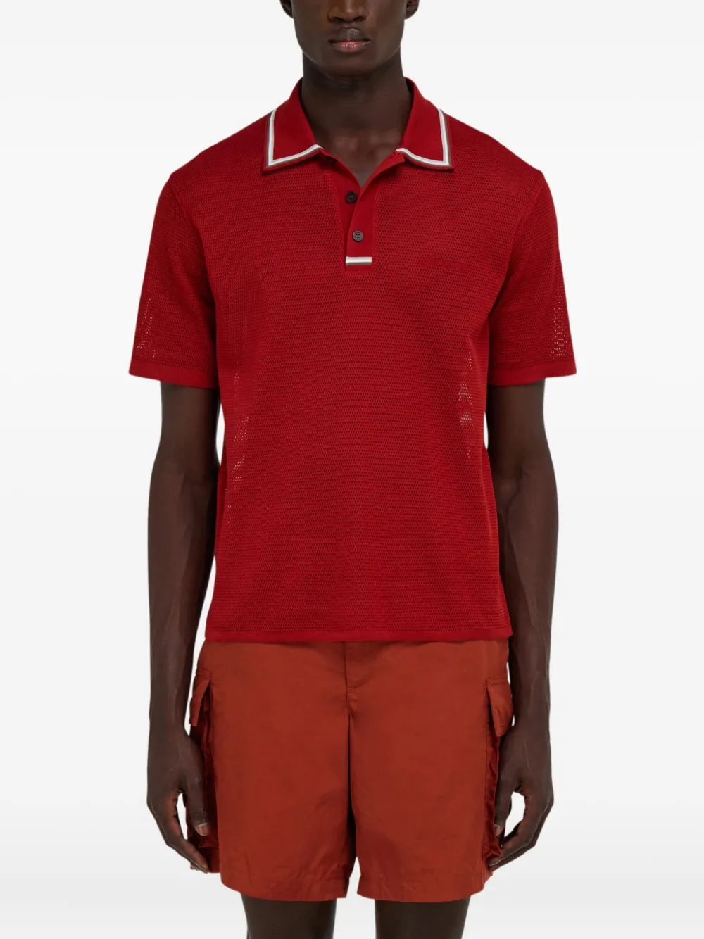 Ferragamo Poloshirt met geborduurd logo Rood
