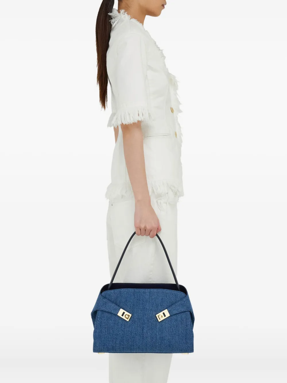 Ferragamo Hug schoudertas Blauw