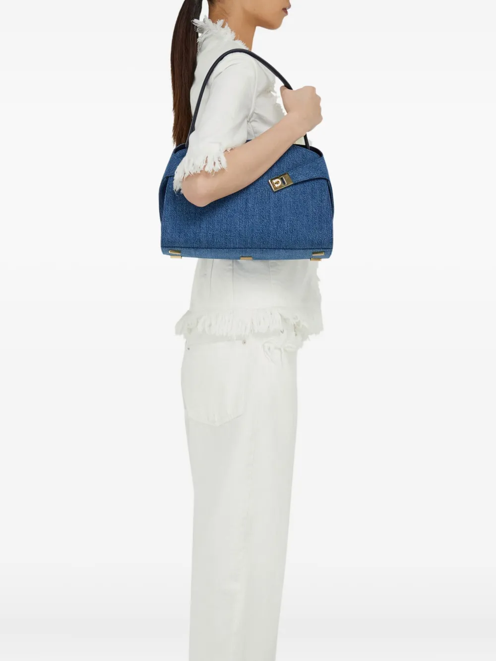 Ferragamo Hug schoudertas - Blauw