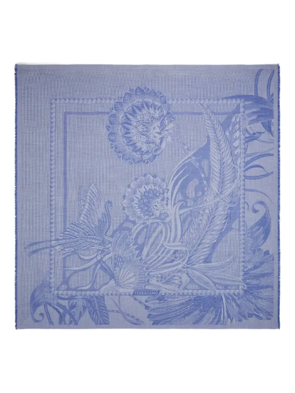 【関税&送料込】Ferragamo Scarfs Salvatore Ferragamo 274739 Prince of Persia Triangle Silk