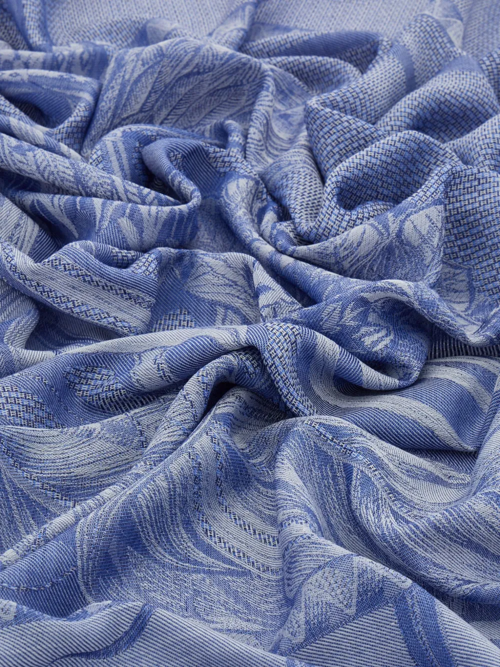 Ferragamo Sjaal met bloemjacquard Blauw