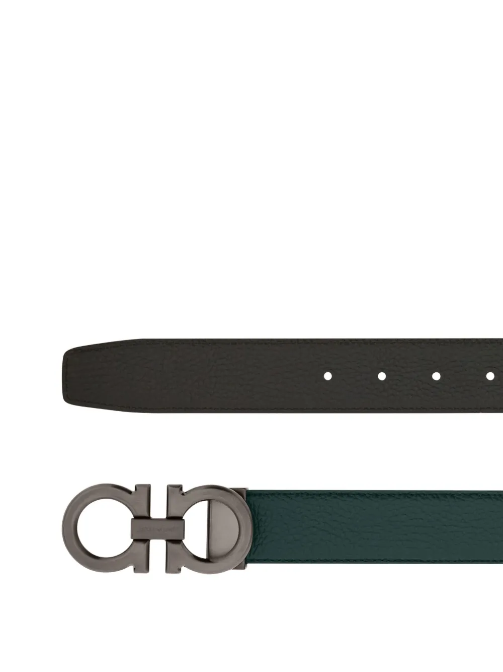 Ferragamo Leren riem - Groen