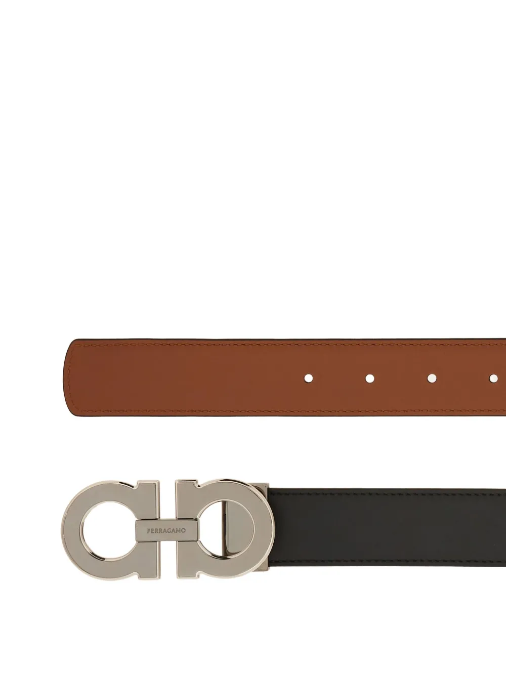 Ferragamo Omkeerbare leren riem - Blauw