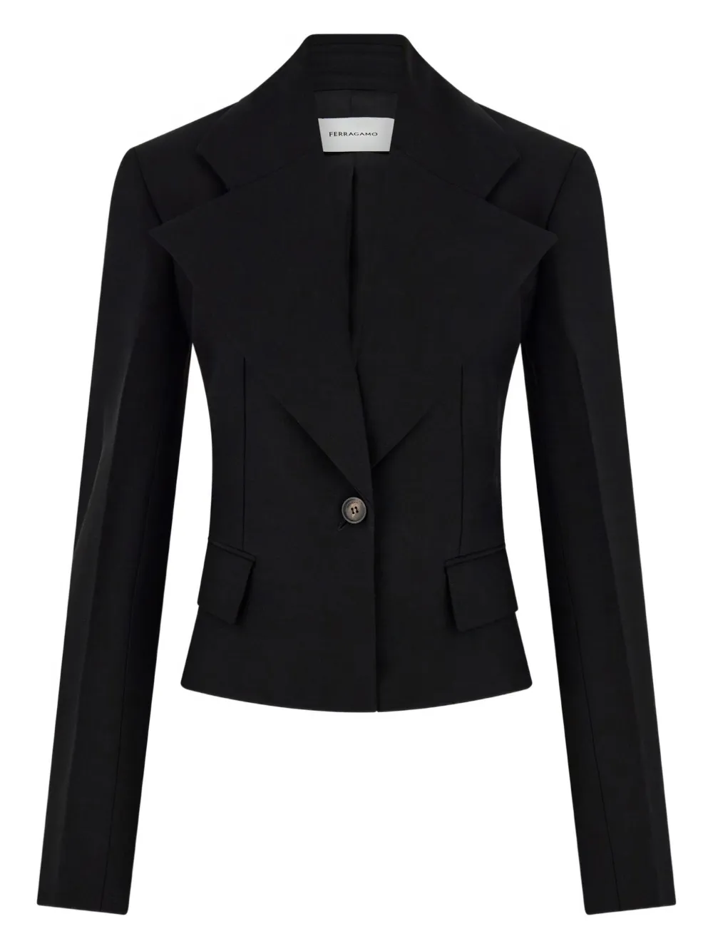 Ferragamo cropped blazer | Black | Image 1