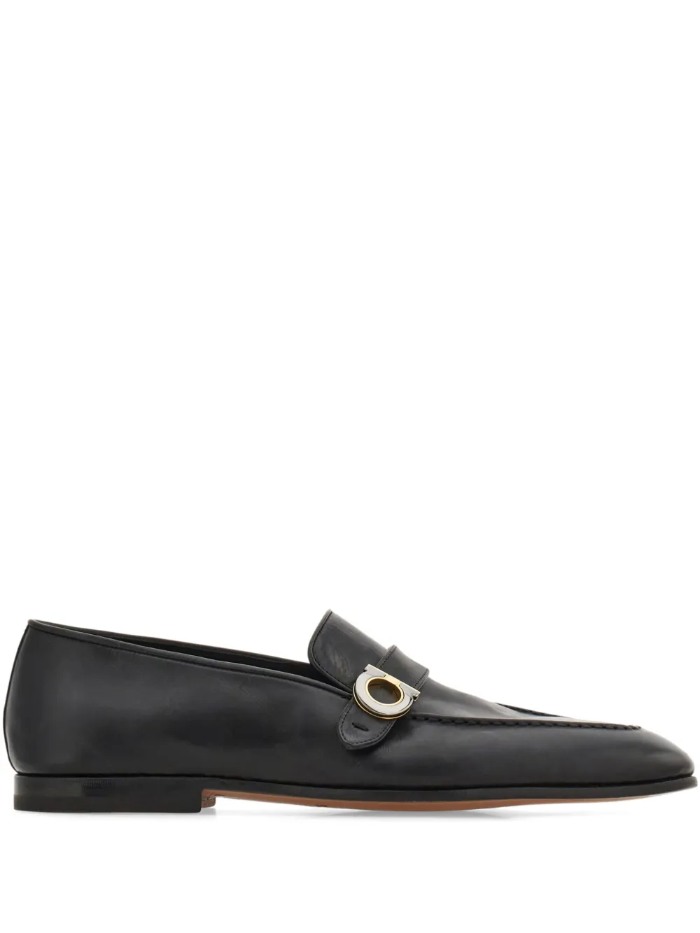 Ferragamo leather loafers Black