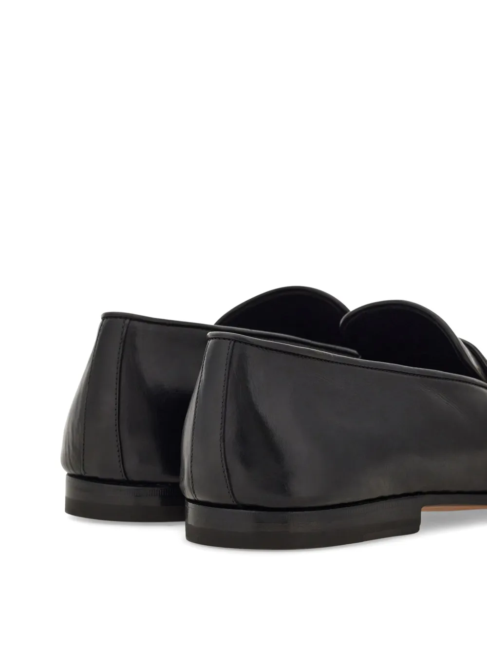 Ferragamo leather loafers Black