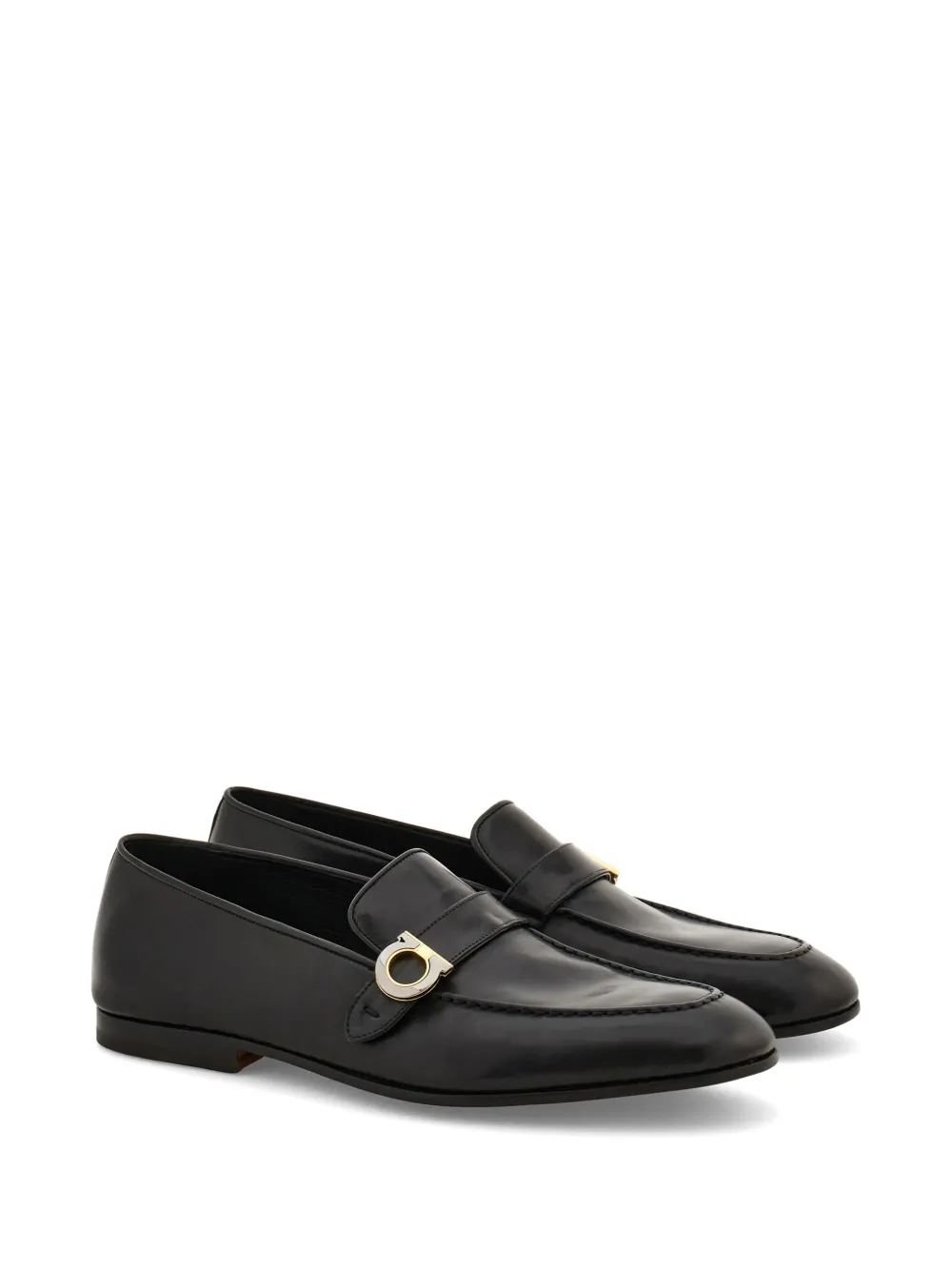 Ferragamo leather loafers Black