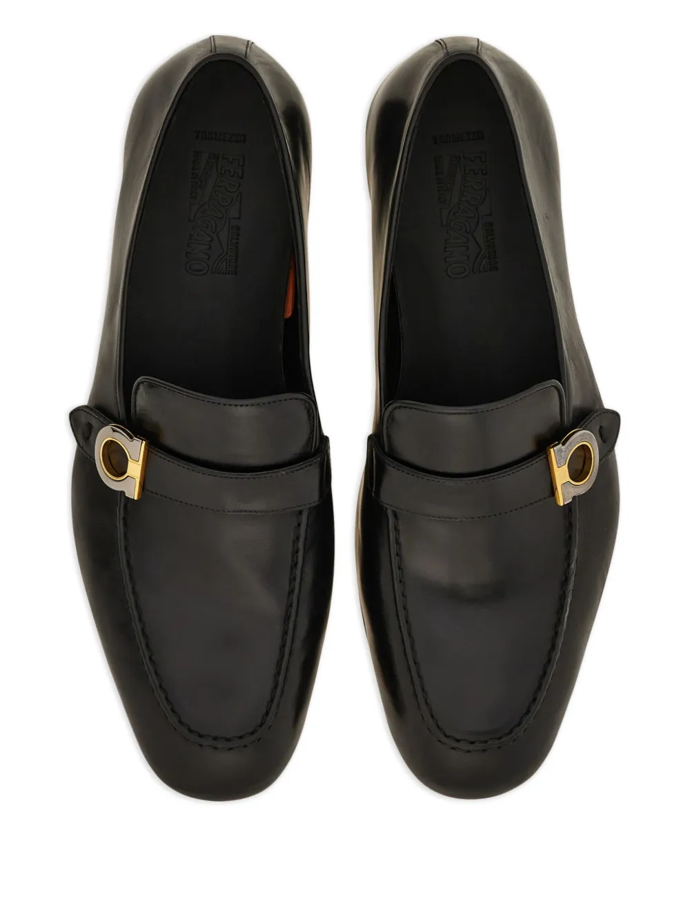Ferragamo leather loafers Black