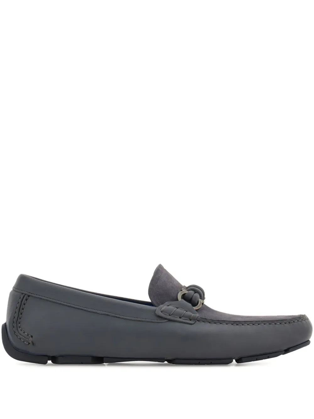 Ferragamo Gancini-plaque loafers Grey