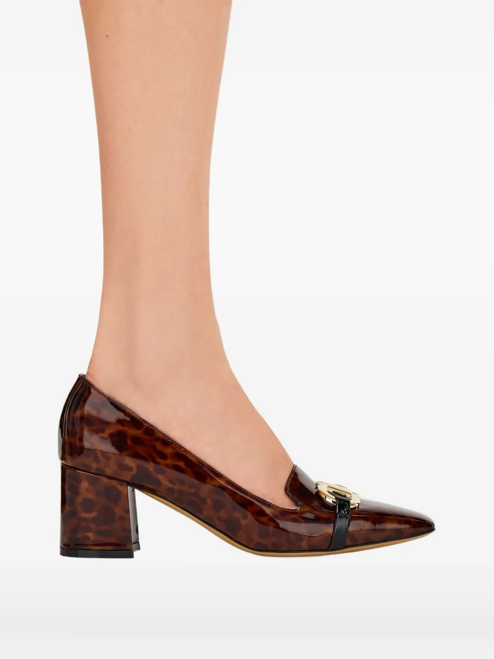 Ferragamo 60mm Gancini leather pumps Brown