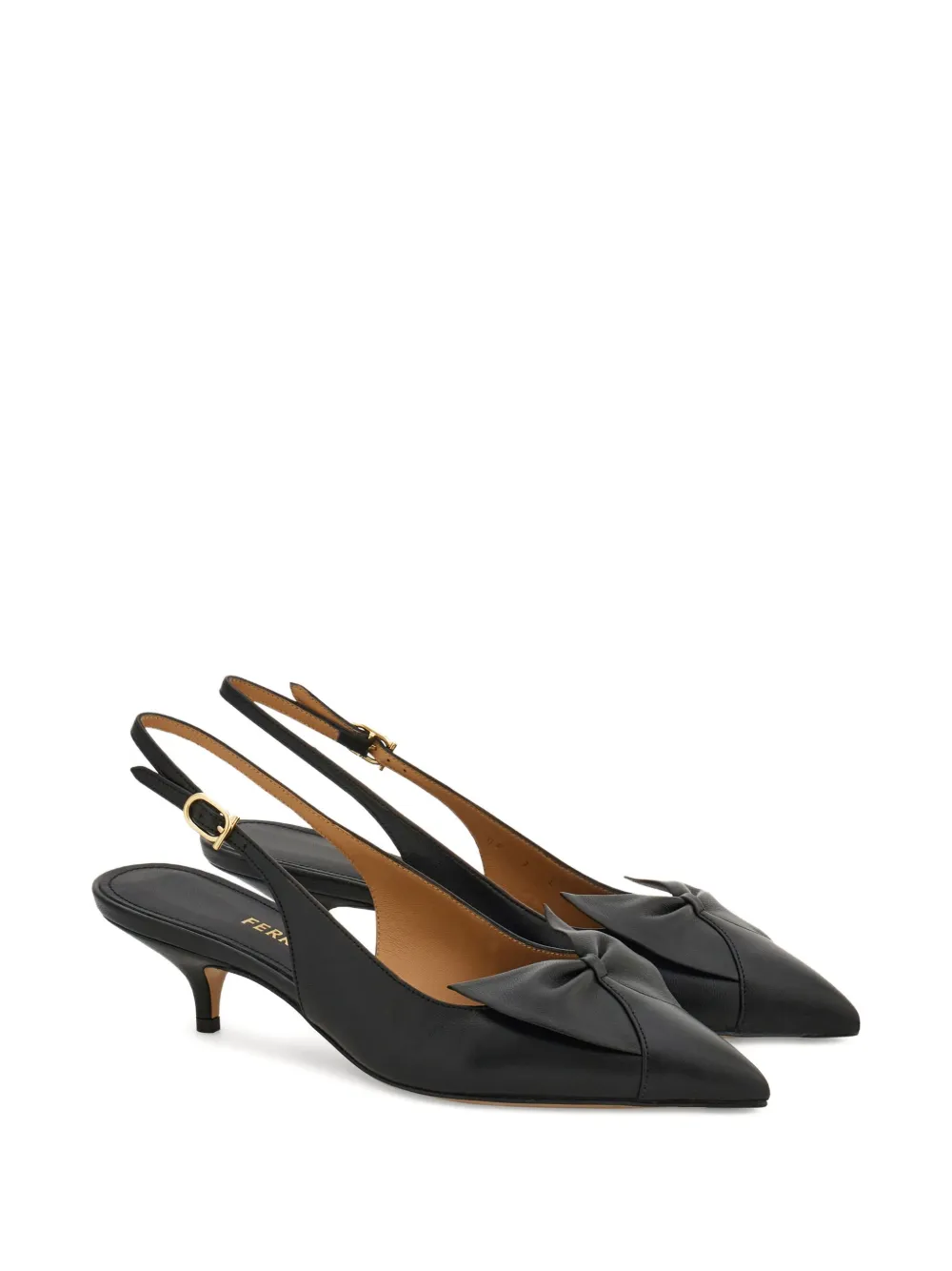 Ferragamo 40mm Bow slingback pumps Black