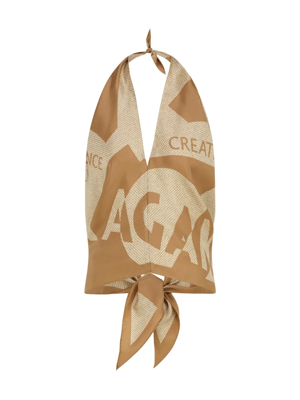 Ferragamo Zijden sjaal met Venna-print Beige