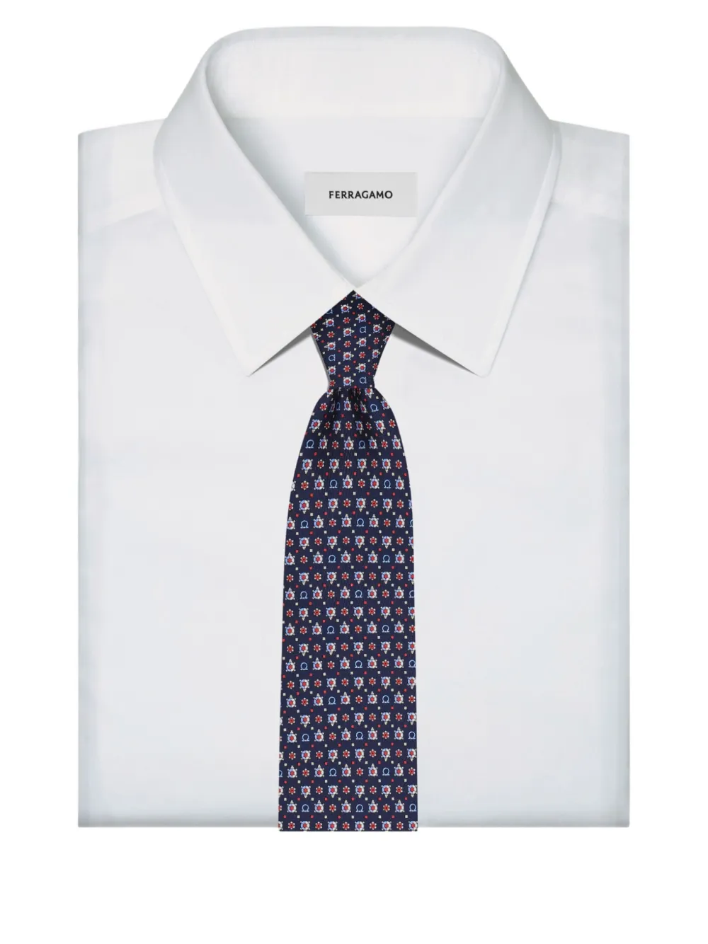 Ferragamo Zijden stropdas Blauw