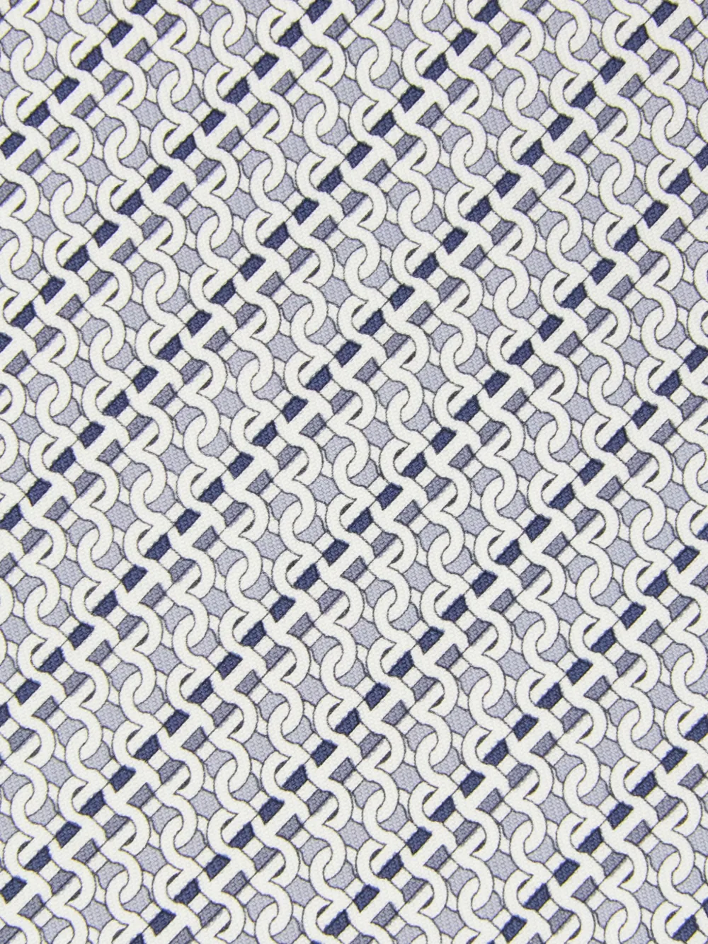 Ferragamo Printed Silk Tie With Interlocking Gancini And Regimental Stripes