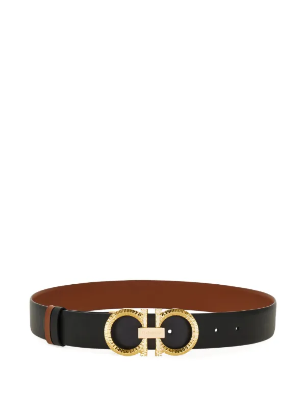 ☆送料関税込☆FERRAGAMO カンチーニ レザー ベルト レディース Ferragamo ガンチーニ レザーベルト | ブラック | FARFETCH JP