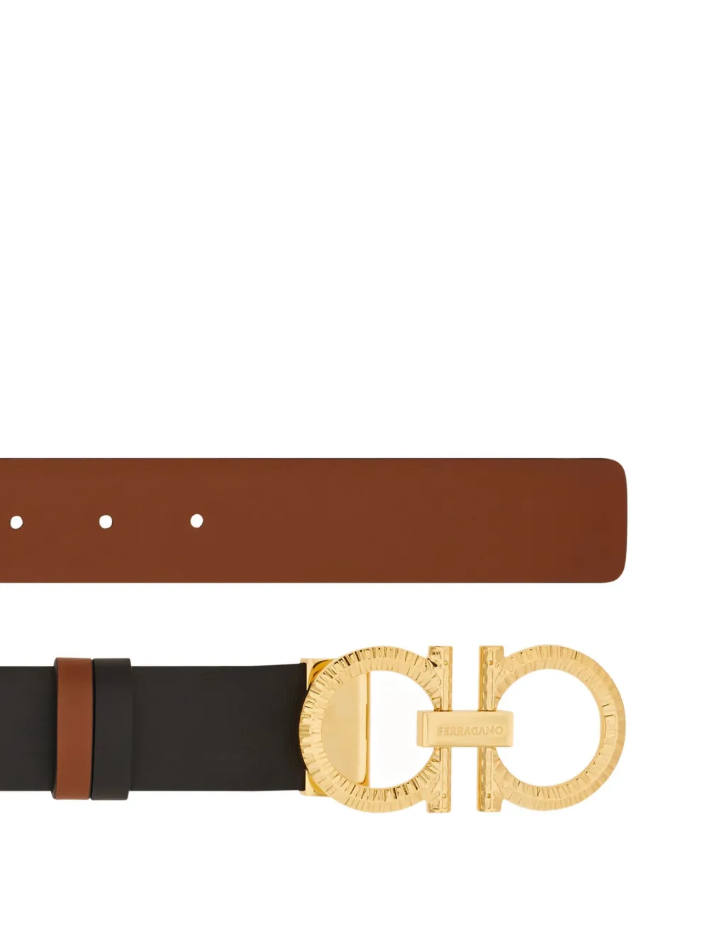 Ferragamo Gancini riem Zwart