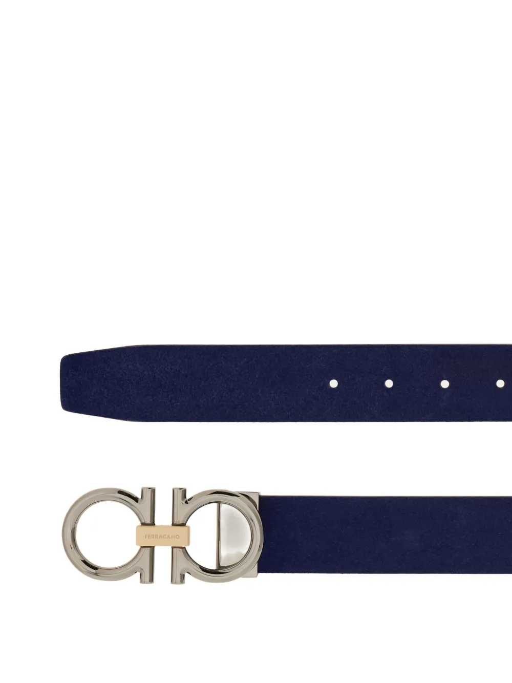 Ferragamo Gancini suède gespriem Blauw