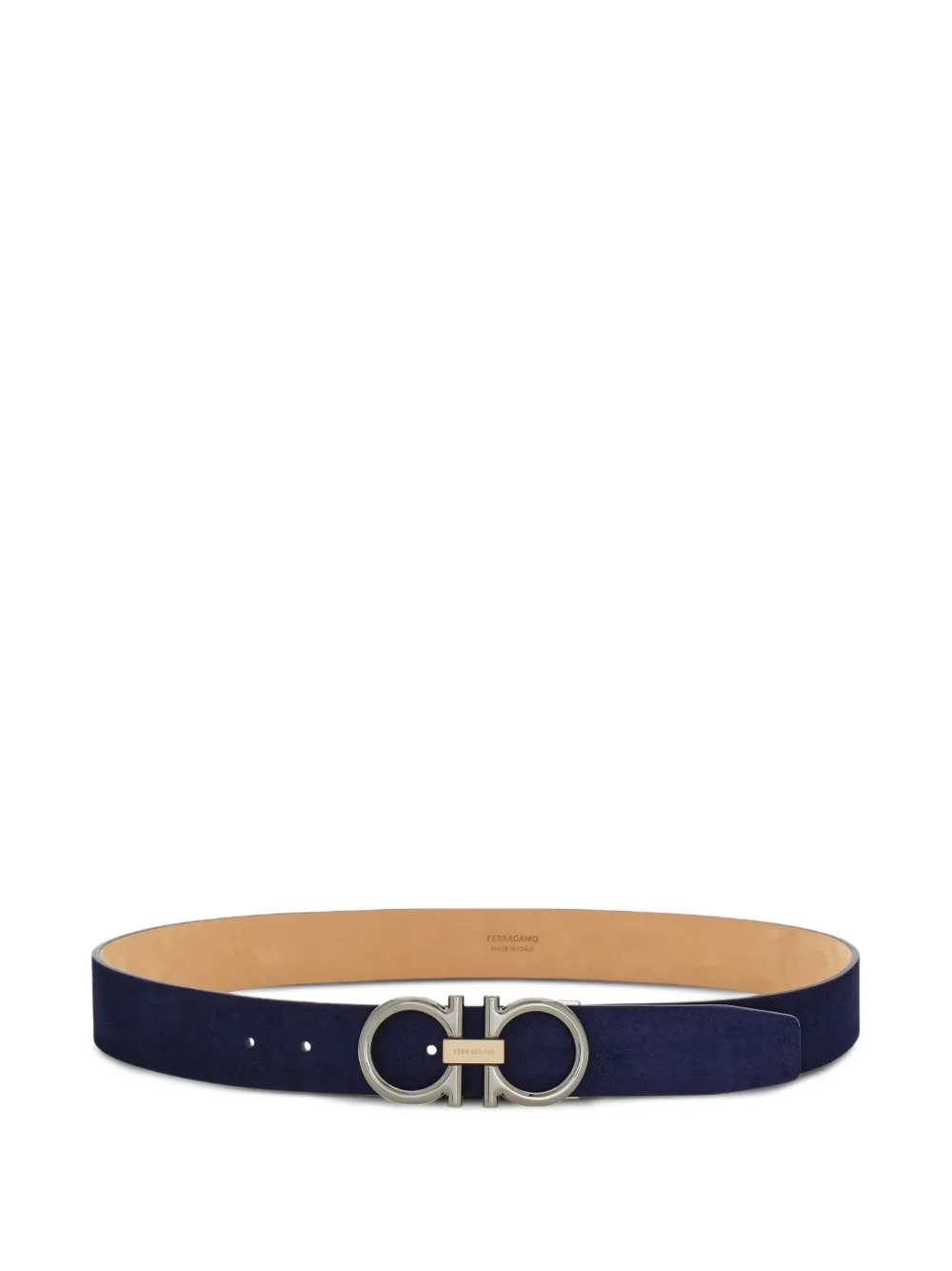 Ferragamo Gancini suède gespriem Blauw