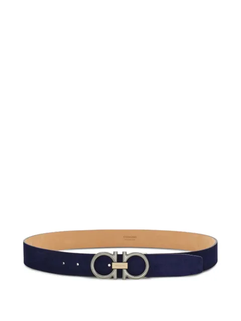 Ferragamo Gancini suede buckle belt
