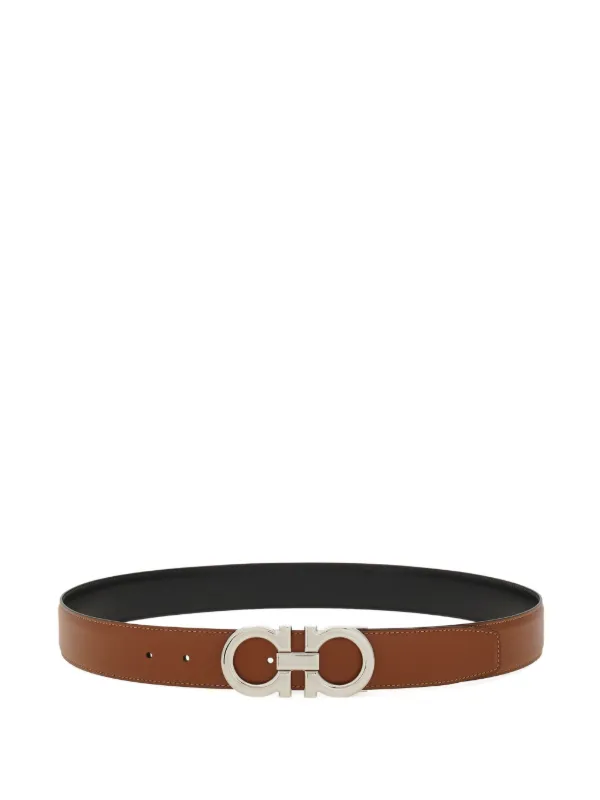 Salvatore Ferragamo ベルト ガンチーニ レザー　ブラウン 中古・古着通販】Salvatore Ferragamo (サルヴァトーレ フェラガモ