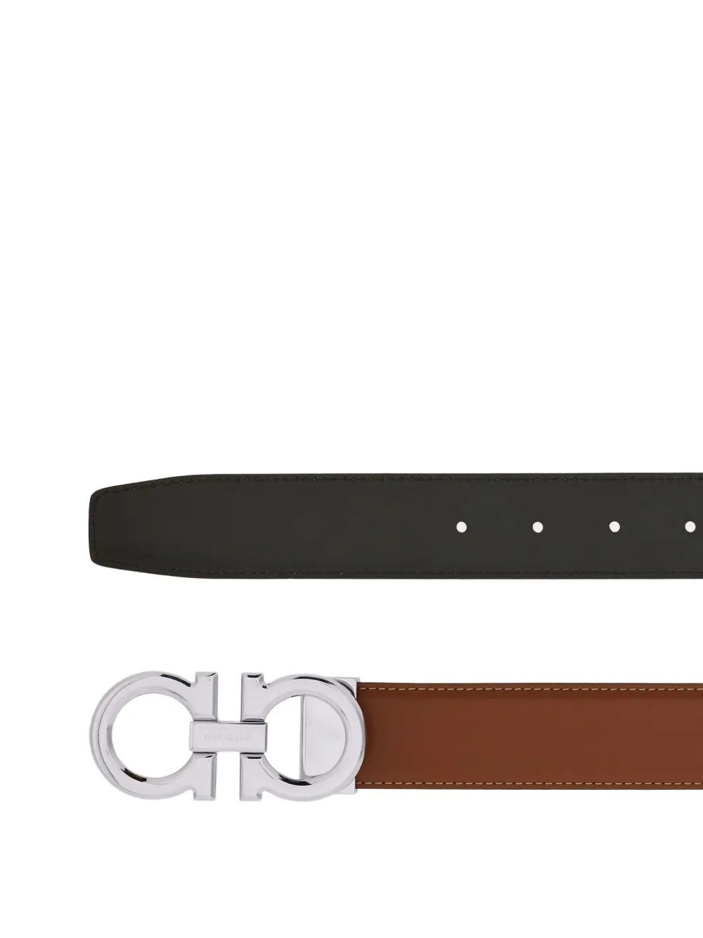 Ferragamo Leren riem Bruin