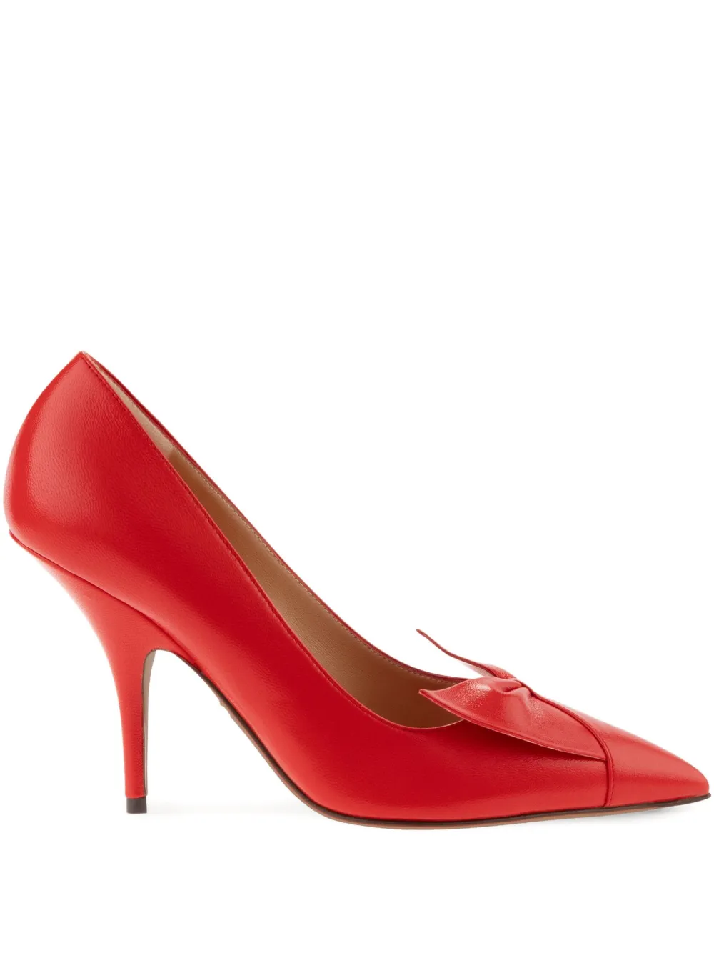 Ferragamo 70mm bow pointed-toe pumps Red