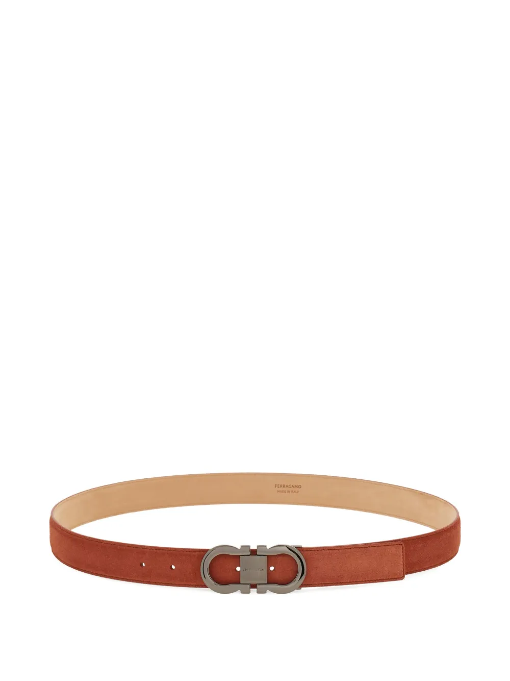 Ferragamo Gancini Smooth Leather Buckle Belt