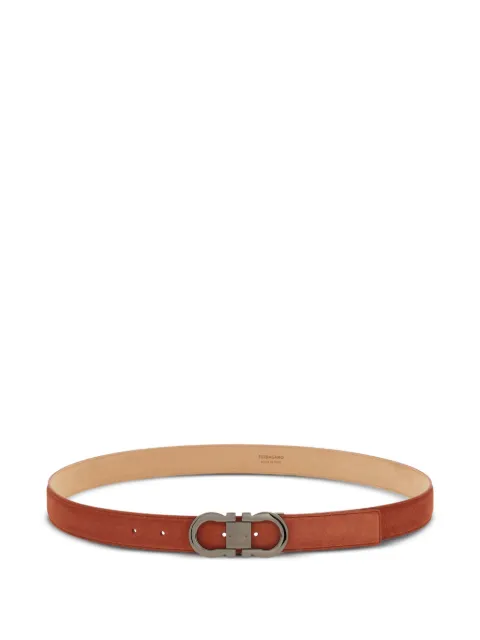Ferragamo Gancini smooth leather buckle belt