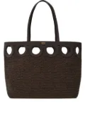 Ferragamo large raffia tote bag - Brown