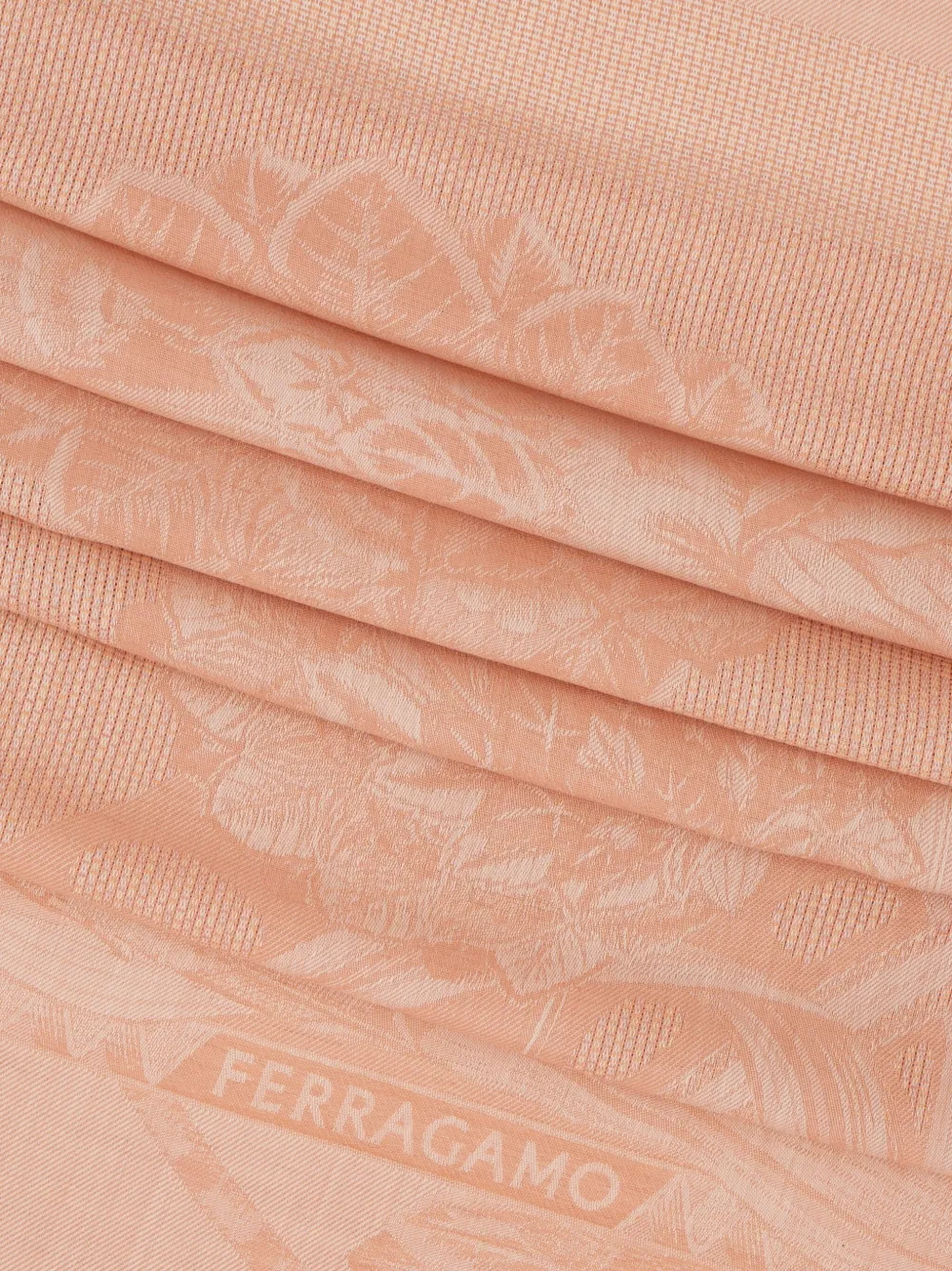 Ferragamo Sjaal met jacquard Oranje