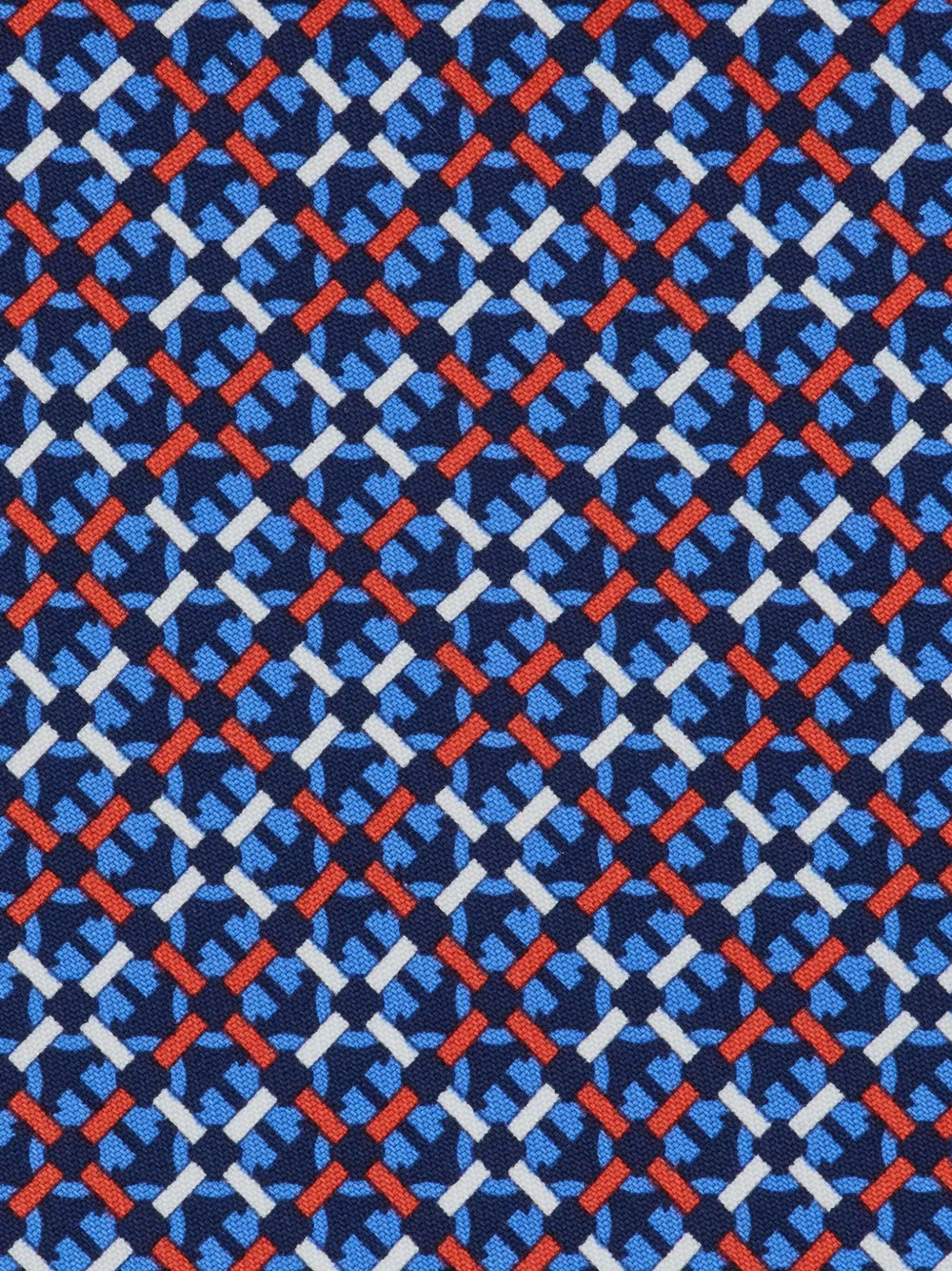 Ferragamo Stropdas met geometrisch patroon Blauw