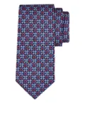 Ferragamo geometric-patterned tie - Blue