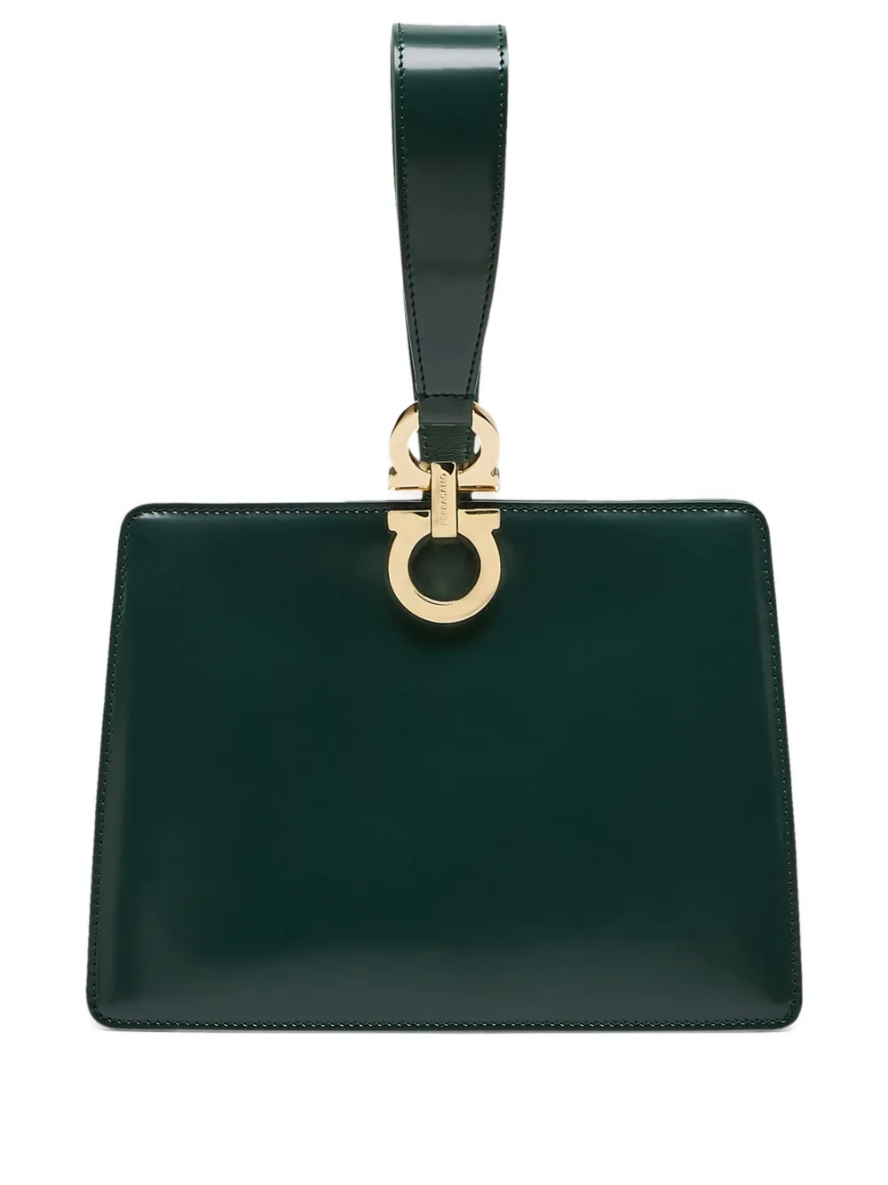 Ferragamo Gancini Geometric Mini Bag In Green