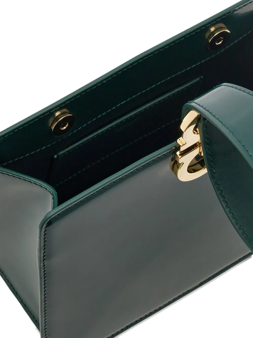 Ferragamo Gancini Geometric Mini Bag In Green