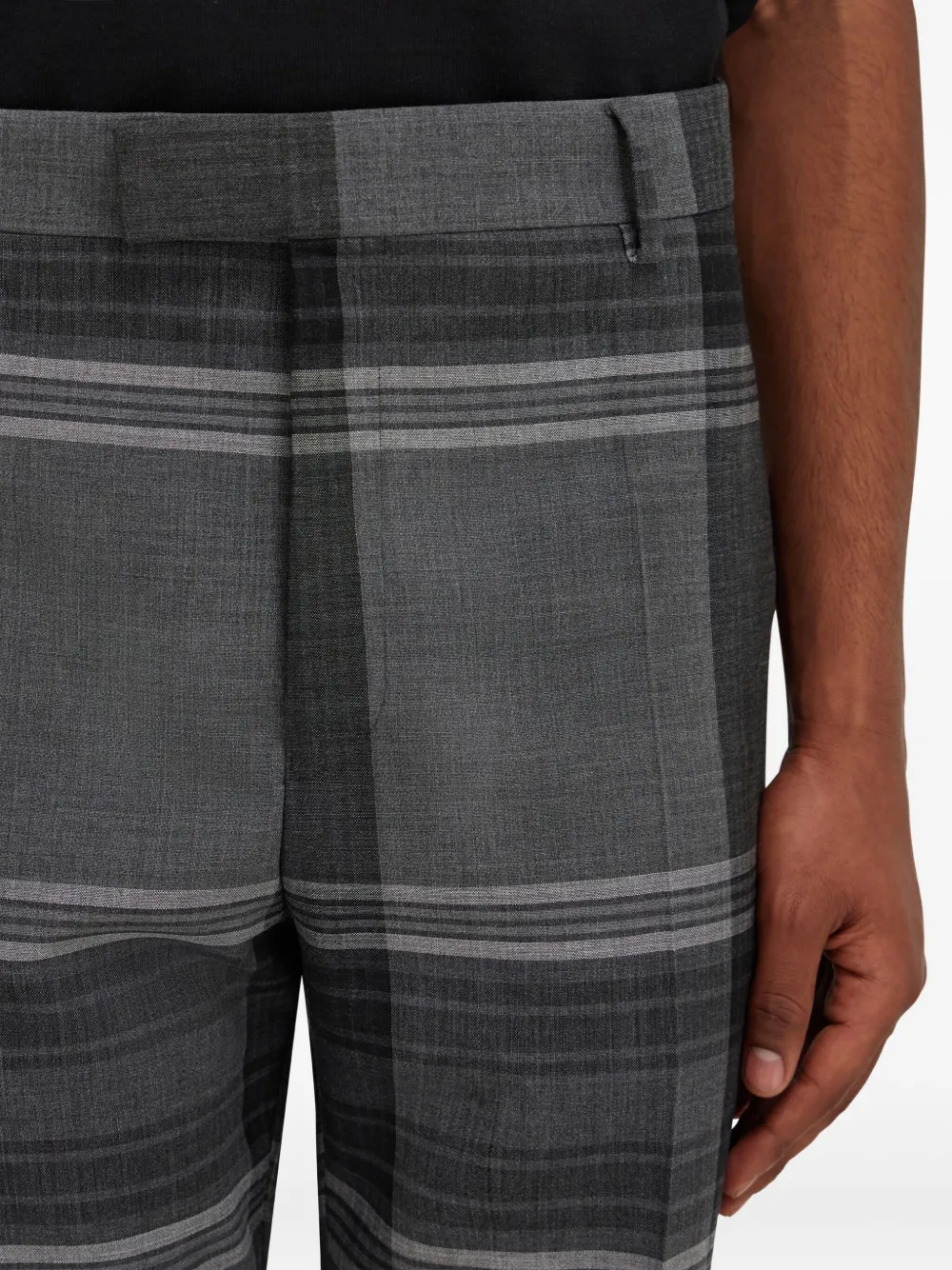 Ferragamo Checked Tailored Trousers In Multi