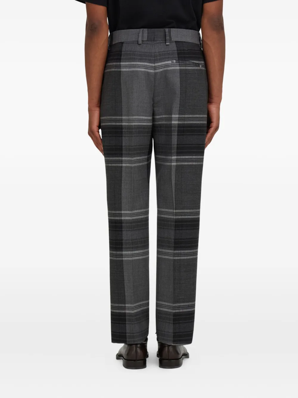 Ferragamo Checked Tailored Trousers In Multi