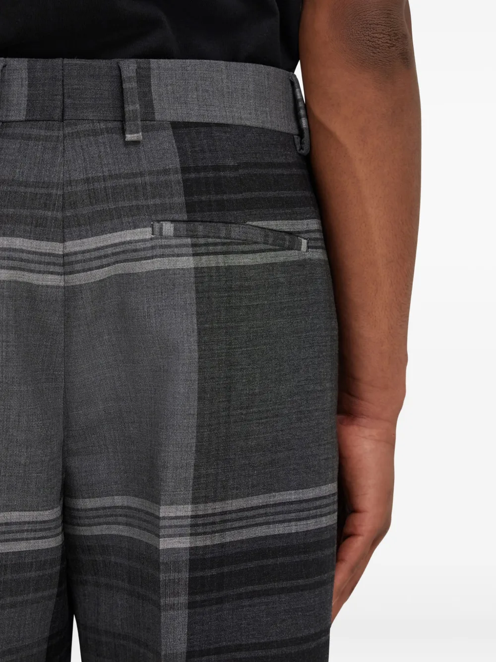 Ferragamo Checked Tailored Trousers In Multi