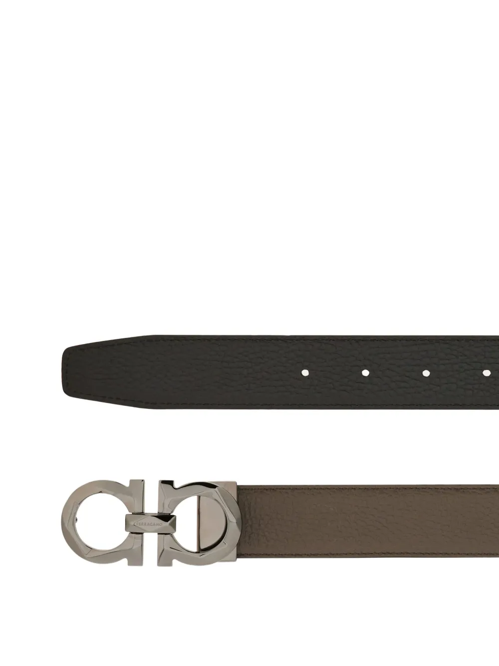 Ferragamo Omkeerbare leren riem Bruin