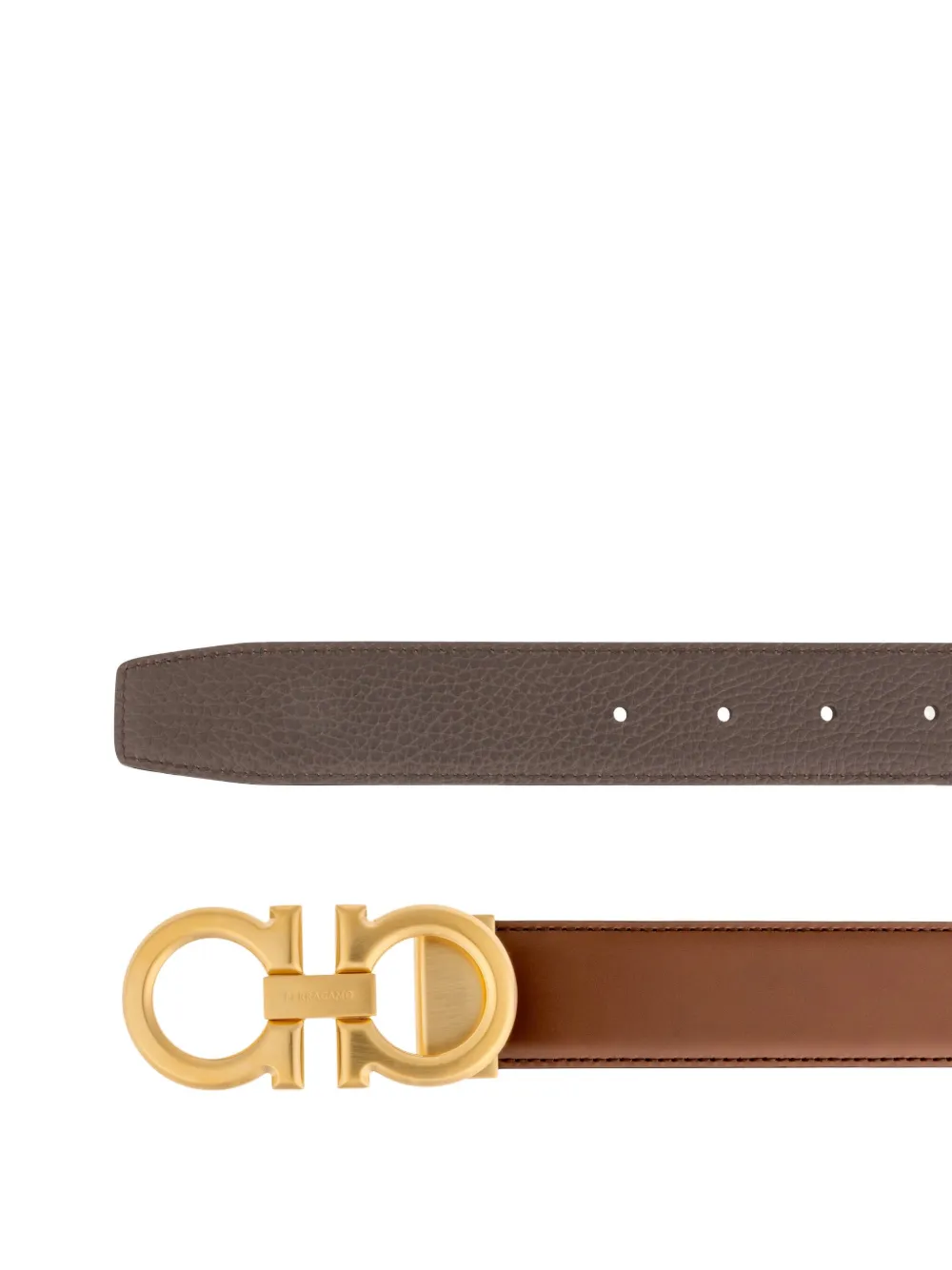 Ferragamo Gancini-buckle reversible belt - Bruin