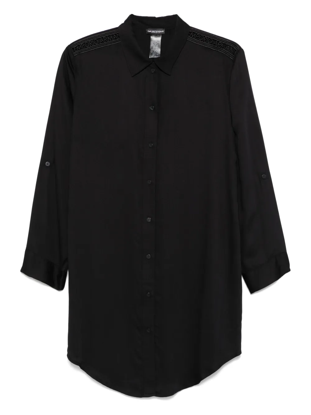 logo-embroidered beach dress
