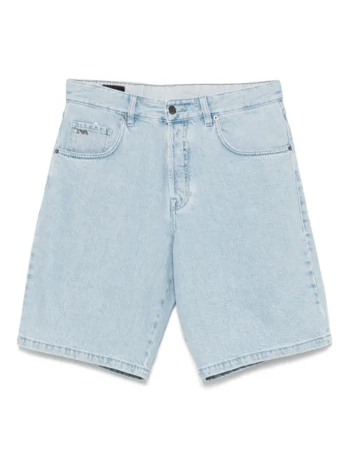 Short en jean à coupe cinq poches - Emporio Armani - Modalova