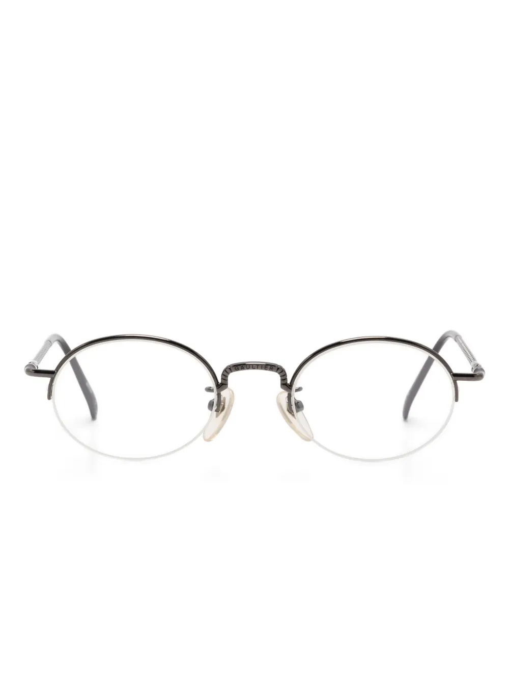 Jean Paul Gaultier Pre-Owned oval-frame glasses - ブラウン Jean Paul Gaultier Pre-Owned oval-frame glasses - ブラウン