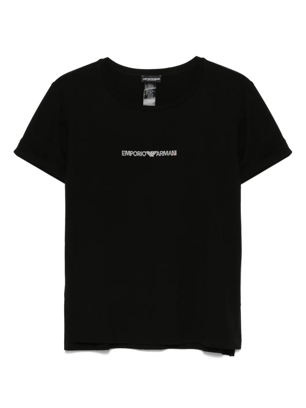 EMPORIO ARMANI RHINESTONE-LOGO T-SHIRT